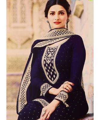 Royal Blue Georgette Party Wear Salwar Kameez 2