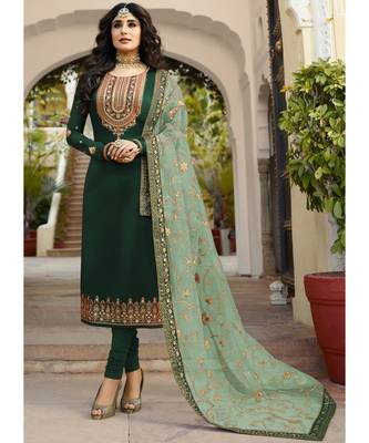 Green Georgette Party Wear Salwar Kameez 1