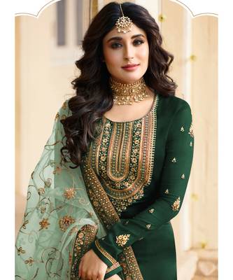 Green Georgette Party Wear Salwar Kameez 2