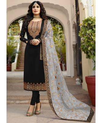 Black Georgette Party Wear Salwar Kameez 1