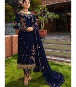 Royal Blue Georgette Party Wear Salwar Kameez