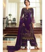Purple Georgette Party Wear Salwar Kameez
