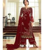 Maroon Georgette Party Wear Salwar Kameez