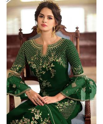 Green Georgette Party Wear Salwar Kameez 2