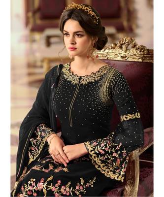 Black Georgette Party Wear Salwar Kameez 2