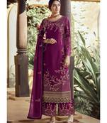 Rani Pink Georgette Party Wear Salwar Kameez