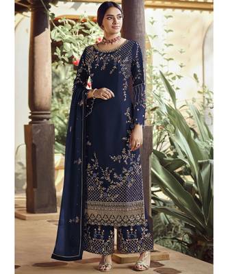 Rani Pink Georgette Party Wear Salwar Kameez 2