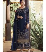 Royal Blue Georgette Party Wear Salwar Kameez