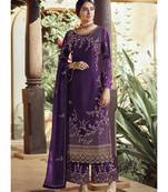 Purple Georgette Party Wear Salwar Kameez