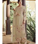 Beige Georgette Party Wear Salwar Kameez
