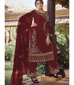 Maroon Georgette Party Wear Salwar Kameez