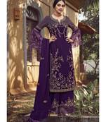 Purple Georgette Party Wear Salwar Kameez