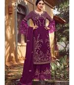 Rani Pink Georgette Party Wear Salwar Kameez