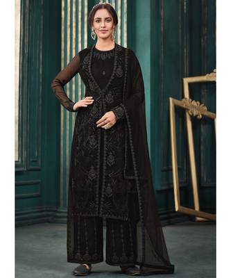 Black Net Party Wear Salwar Kameez 1