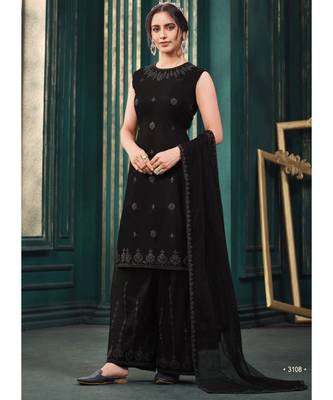 Black Net Party Wear Salwar Kameez 2