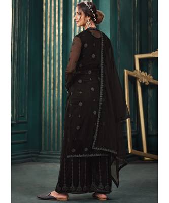 Black Net Party Wear Salwar Kameez 3