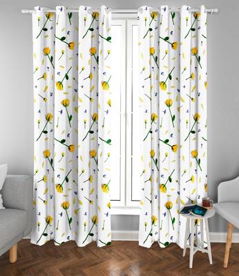 White Polyester Digital Printed Curtains 4