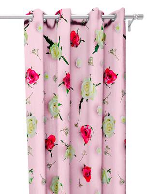 Pink Polyester Digital Printed Curtains 1