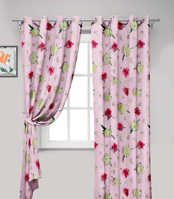 Pink Polyester Digital Printed Curtains 3