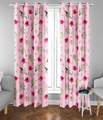 Pink Polyester Digital Printed Curtains 4