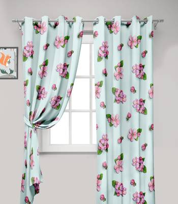 Green Polyester Digital Printed Curtains 3