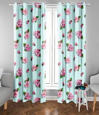 Green Polyester Digital Printed Curtains 4