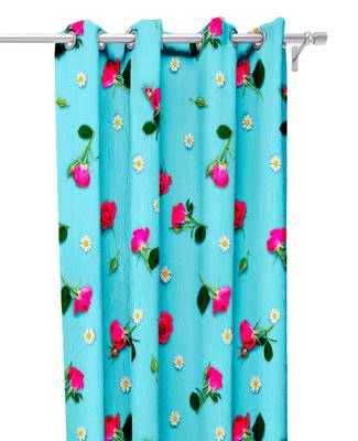 Blue Polyester Digital Printed Curtains 1
