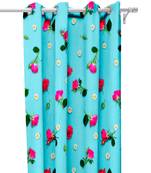 Blue Polyester Digital Printed Curtains