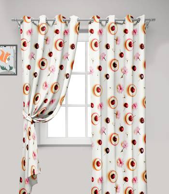 White Polyester Digital Printed Curtains 3