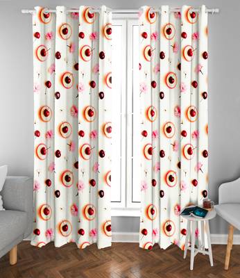 White Polyester Digital Printed Curtains 4