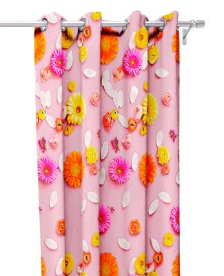 Pink Polyester Digital Printed Curtains 1