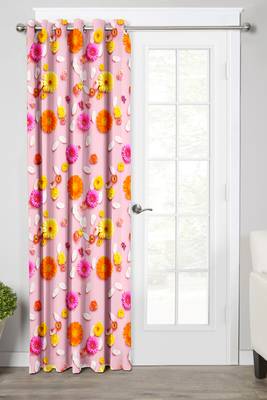 Pink Polyester Digital Printed Curtains 2