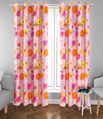 Pink Polyester Digital Printed Curtains 4