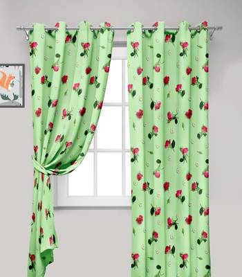 Green Polyester Digital Printed Curtains 3