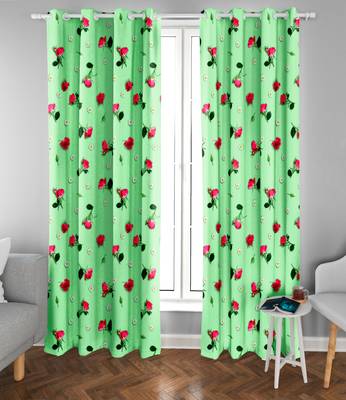 Green Polyester Digital Printed Curtains 4