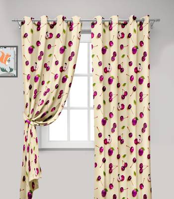 Yellow Polyester Digital Printed Curtains 3