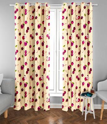 Yellow Polyester Digital Printed Curtains 4