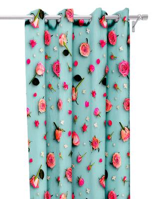 Green Polyester Digital Printed Curtains 1