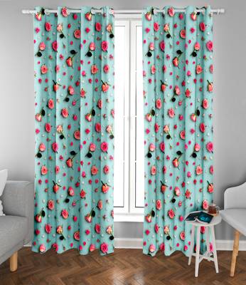 Green Polyester Digital Printed Curtains 4