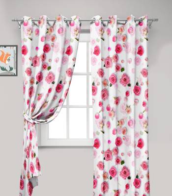 White Polyester Digital Printed Curtains 3