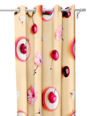 Yellow Polyester Digital Printed Curtains 1
