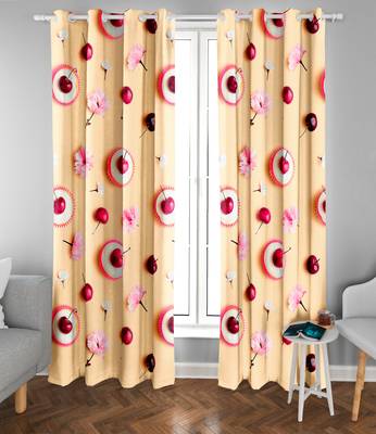 Yellow Polyester Digital Printed Curtains 4