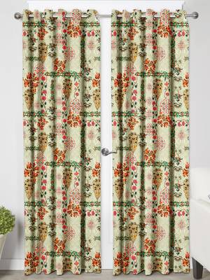 Pista GreenPolyester Digital Printed Curtains 3