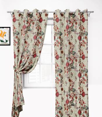Oyster ColorPolyester Digital Printed Curtains 2