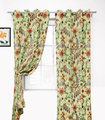 Pista GreenPolyester Digital Printed Curtains 2