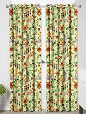 Pista GreenPolyester Digital Printed Curtains 3