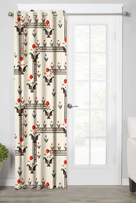 IvoryPolyester Digital Printed Curtains 1