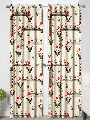 IvoryPolyester Digital Printed Curtains 3