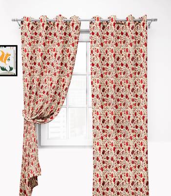 Sepia ColorPolyester Digital Printed Curtains 2