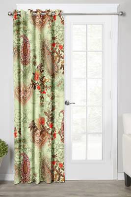 Light GreenPolyester Digital Printed Curtains 1